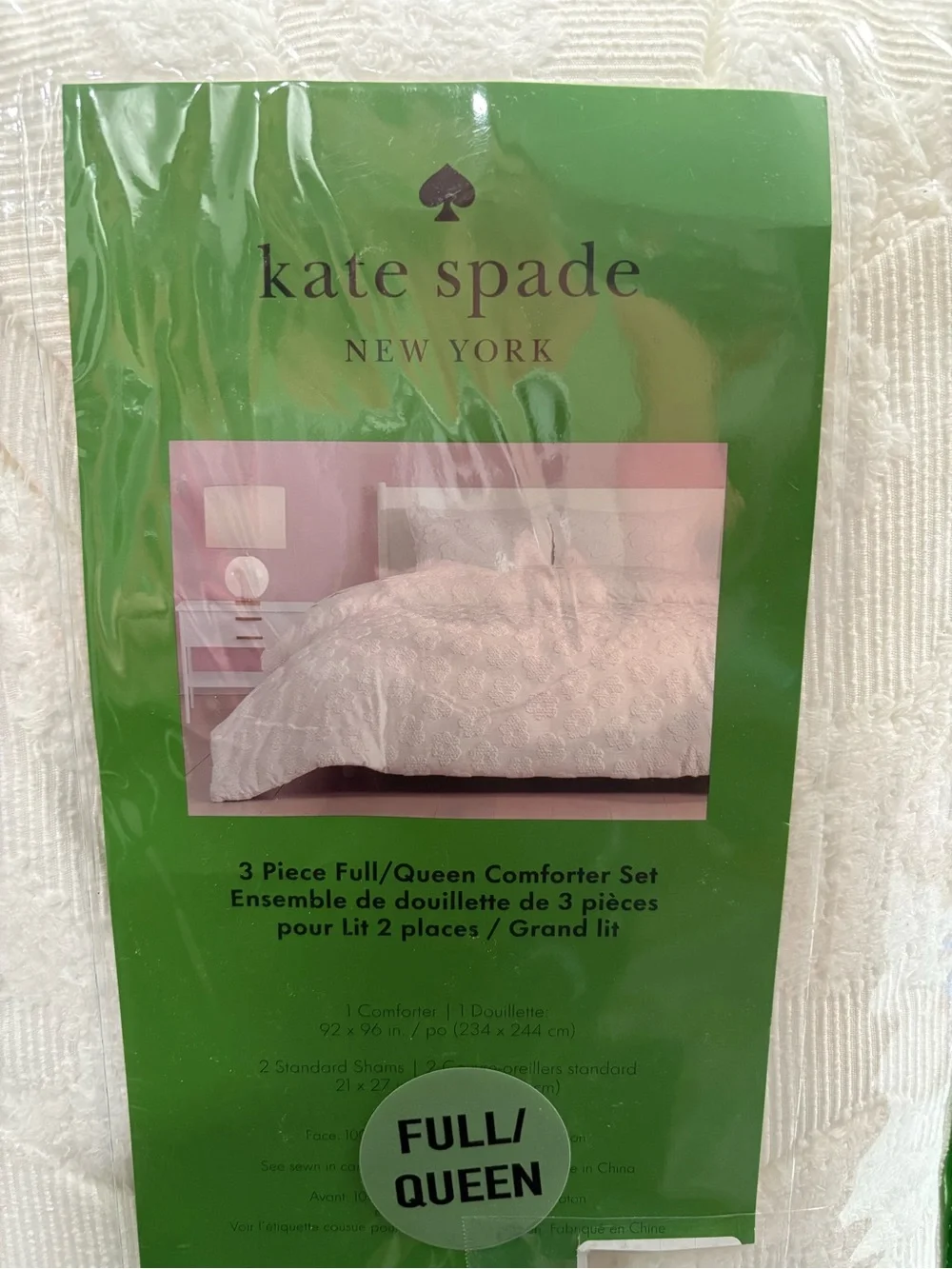 NEW Kate Spade New York Pop Floral in Marshmallow- Queen size